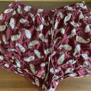 Brandy Melville Paisley Print Shorts
